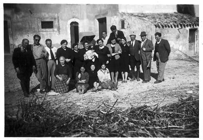 Historiskt foto från Caruso & Minini vingård, Sicilien, Italien.